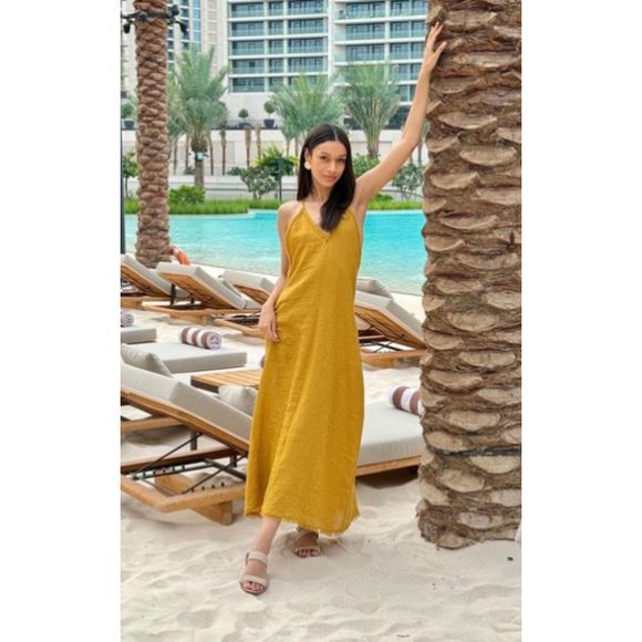 ZARA WRINKLE LOOK RUSTIC DRESS - Picture 2 of 9